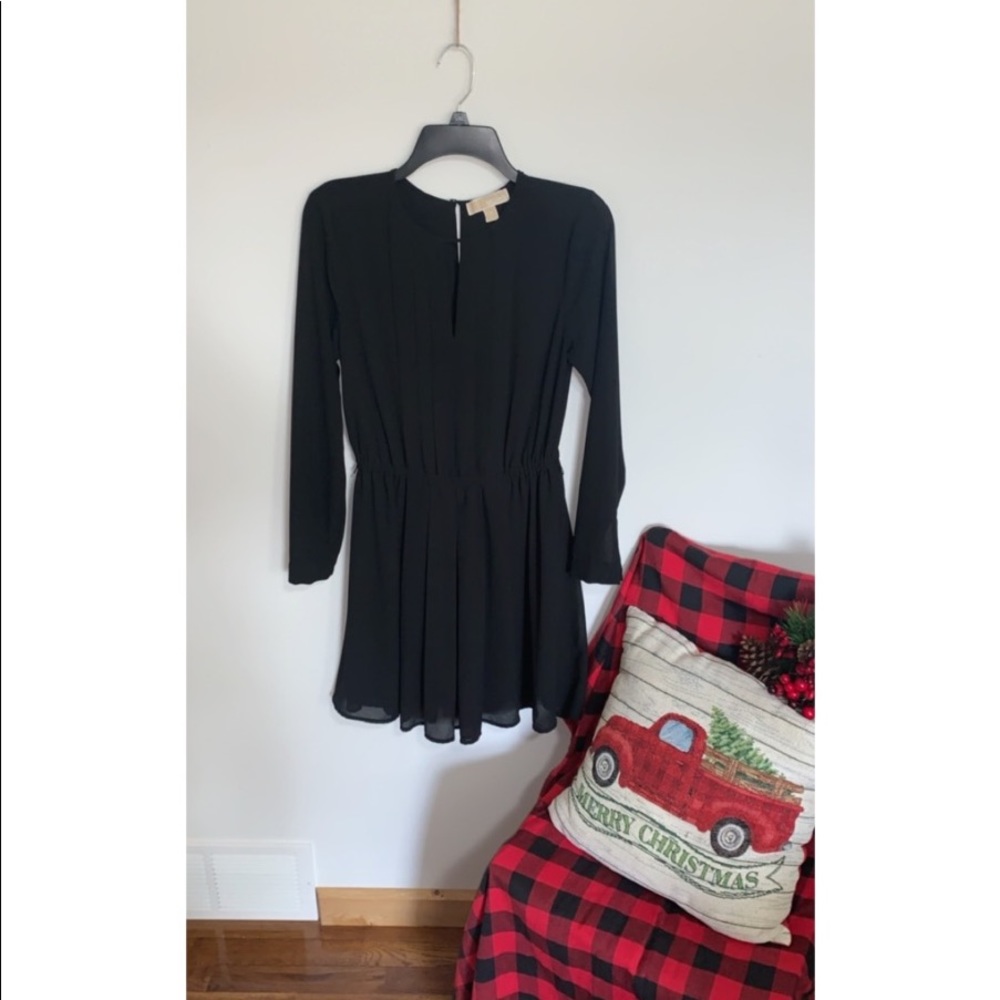 Black Michael Kors Pleated Dress